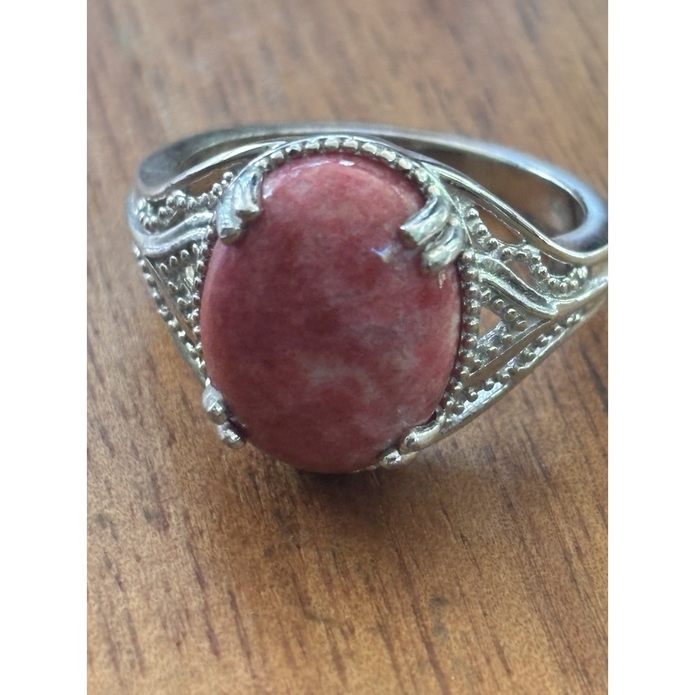 Vintage Karis STS Rhodochrosite Ring Size 11